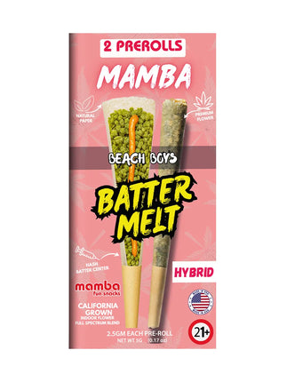 MAMBA BETTER MELT 2.5 GRAM THC-A HASH BATTER PRE ROLL (2CT/PACK)
