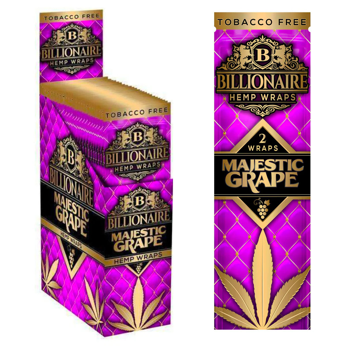 BILLIONAIRE HEMP WRAP 2PK 25CT/BOX