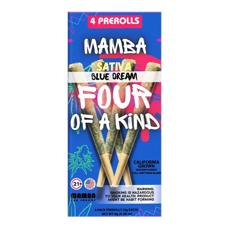 SAMBA FOUR OF A KIND 2G THC-A PRE ROLLS (4CT/PACK, 8G/PACK)