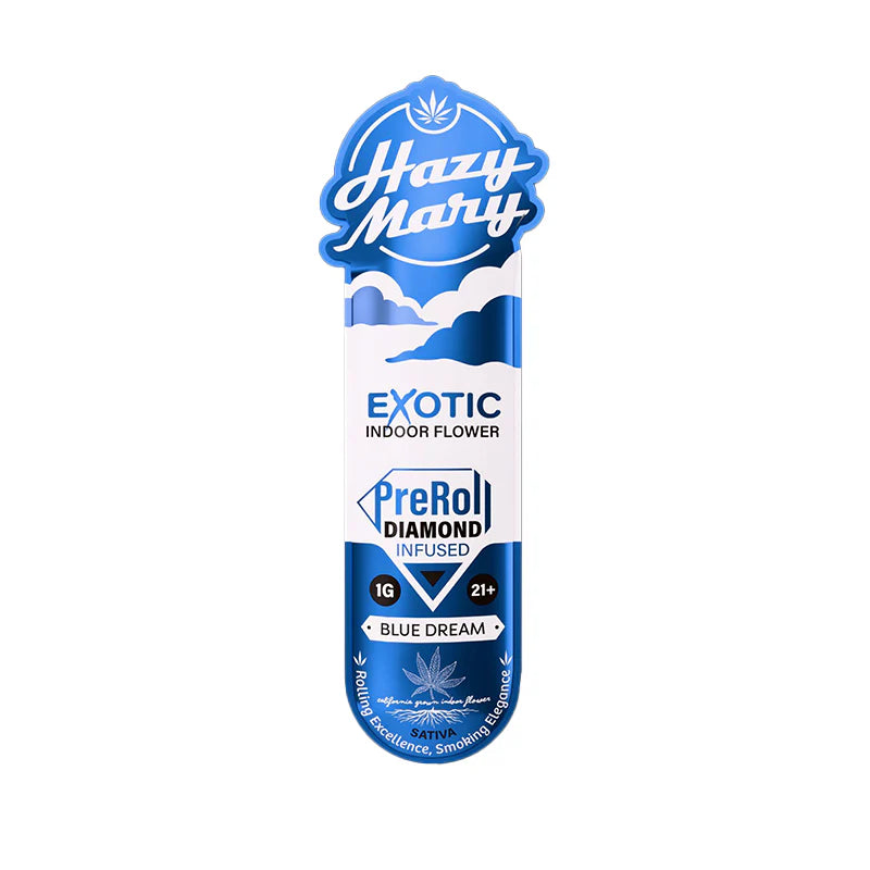 HAZY MARY 1 GRAM THC-A DIAMOND INFUSED PRE ROLL (40CT/BOX)