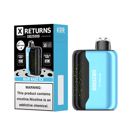 X RETURN 25K PUFFS 5% DISPOSABLE (5CT DISPLAY)