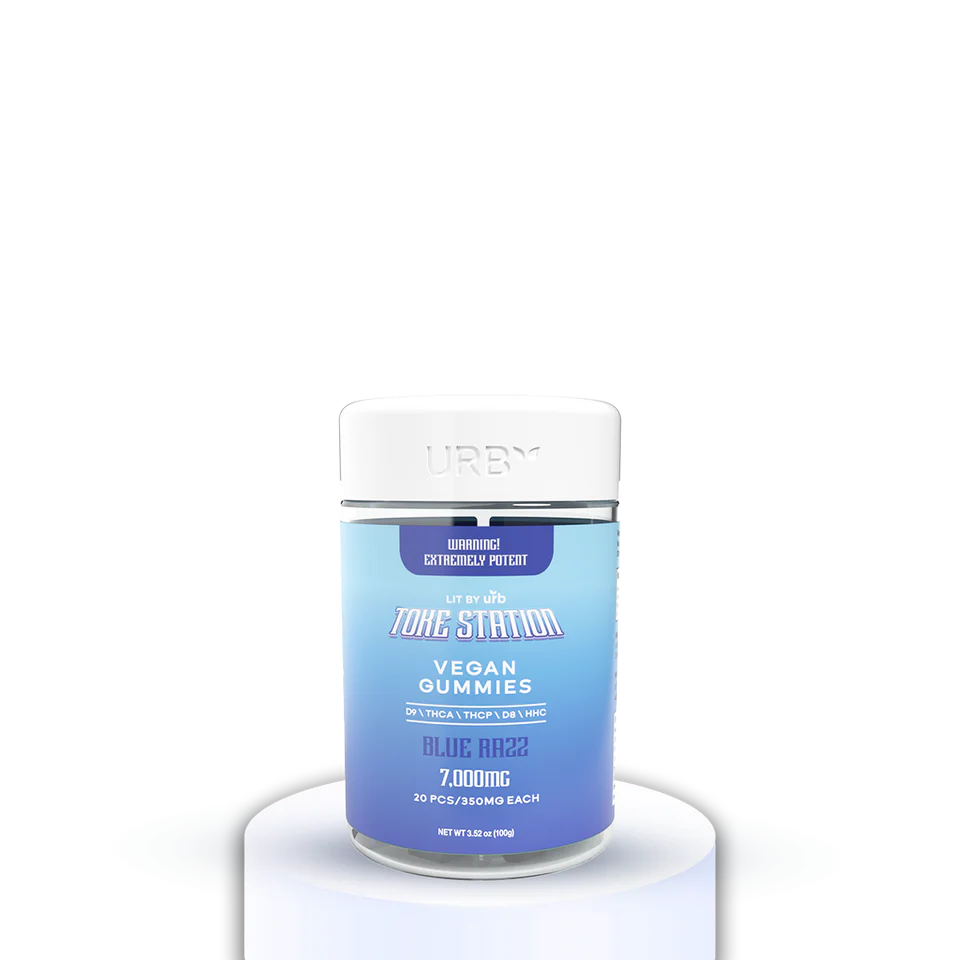 URB X TOKE STATION VEGAN GUMMIES (D9 \ THCA \ THCP \ D8 \ HHC) 7000MG JAR 350MG/PC