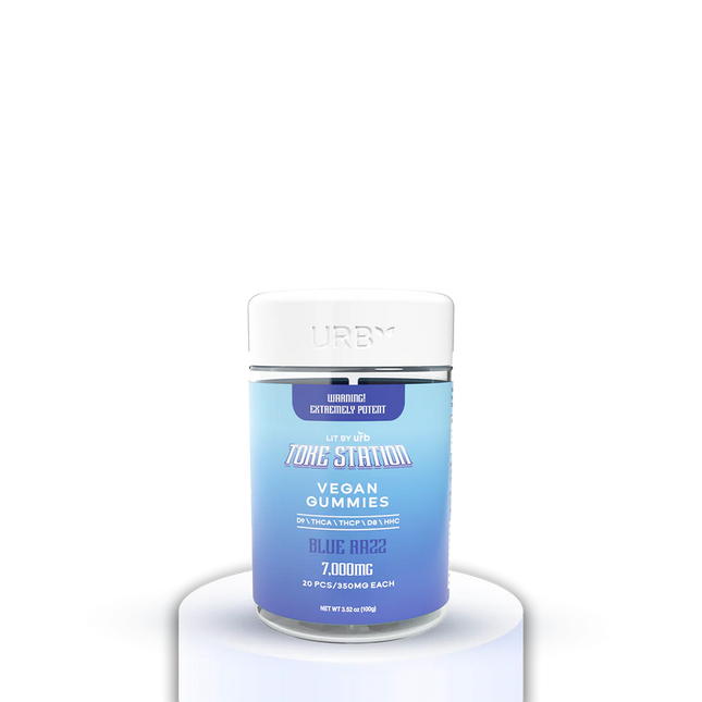 URB X TOKE STATION VEGAN GUMMIES (D9 \ THCA \ THCP \ D8 \ HHC) 7000MG JAR 350MG/PC