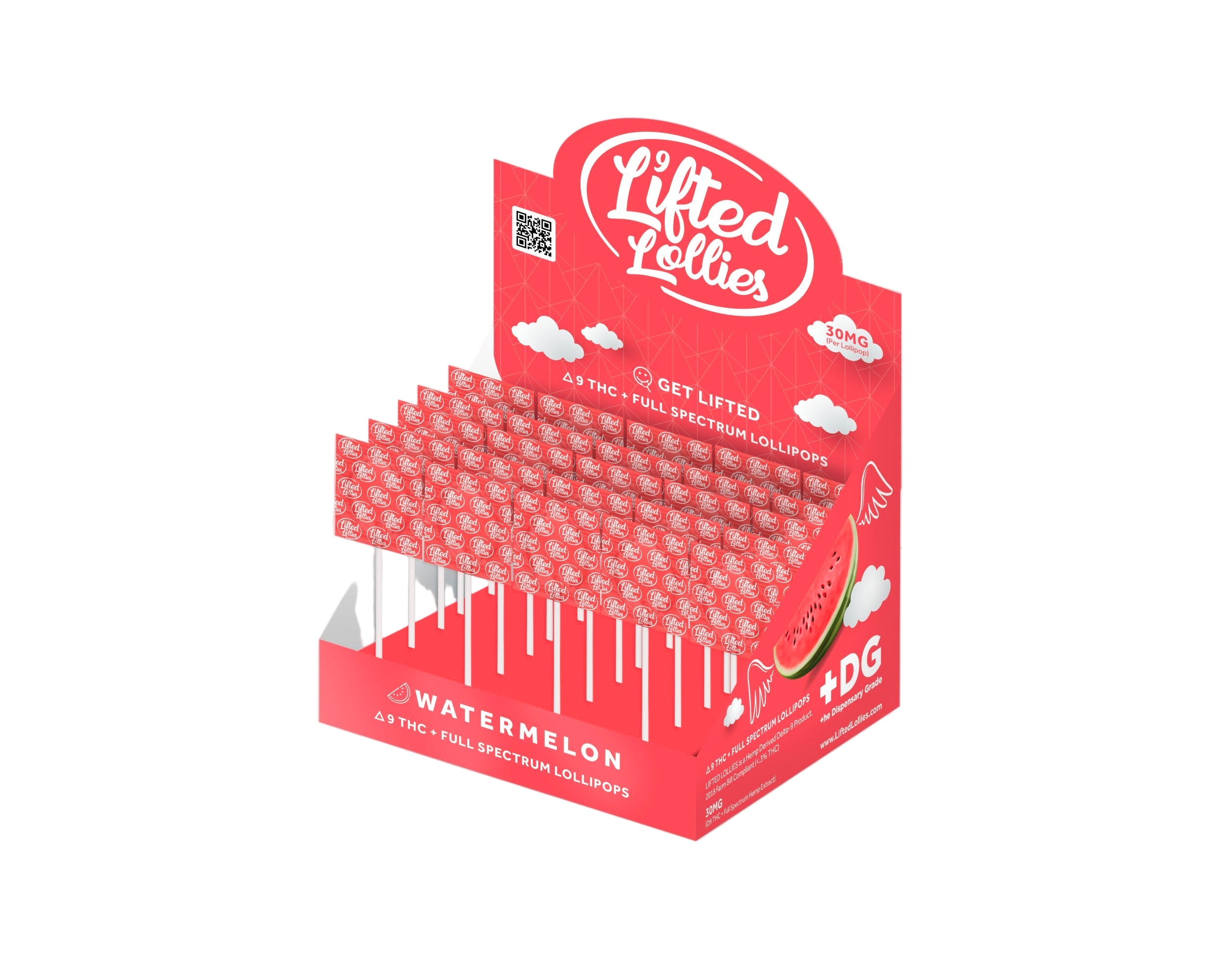 LIFTED LOLLIES D9 THC FULL SPECTRUM LOLLIPOPS (25CT DISPLAY)
