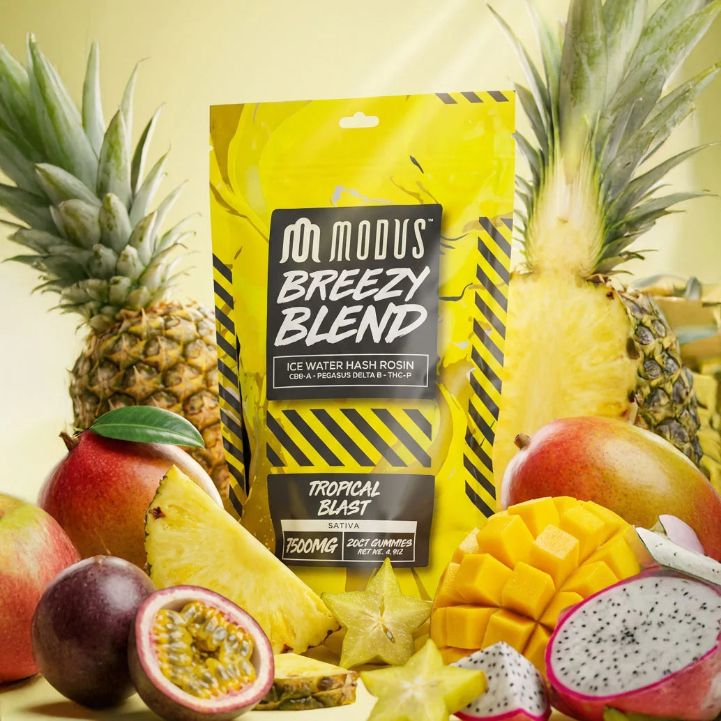 MODUS BREEZY BLEND (ICE WATER HASH ROSIN CB9-A + PEGASUS D8 + THC-P) 7500MG 20CT GUMMIES