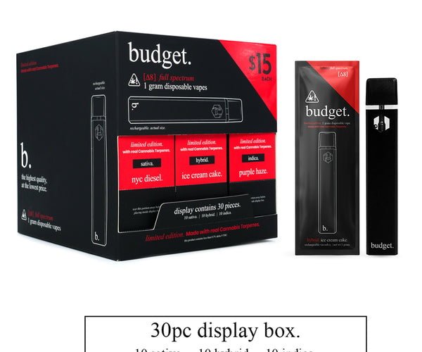 BUDGET LIMITED EDITION 1G DELTA-8 DISPOSABLE Rising Wholesale Inc. BUDGET LIMITED EDITION 1G DELTA-8 DISPOSABLE Rising Wholesale Inc.