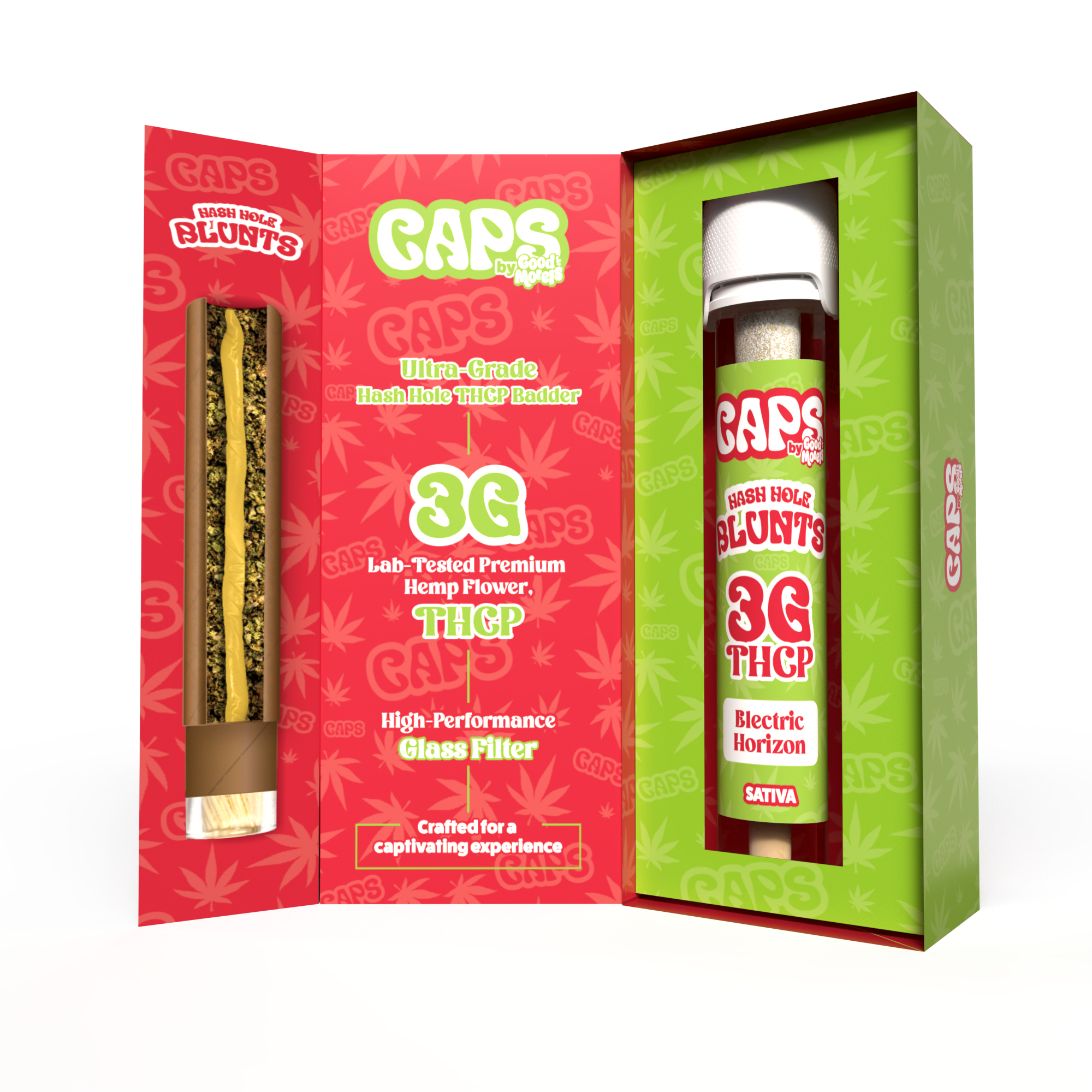 CAPS 3G THC-P HASH HOLE BLUNTS
