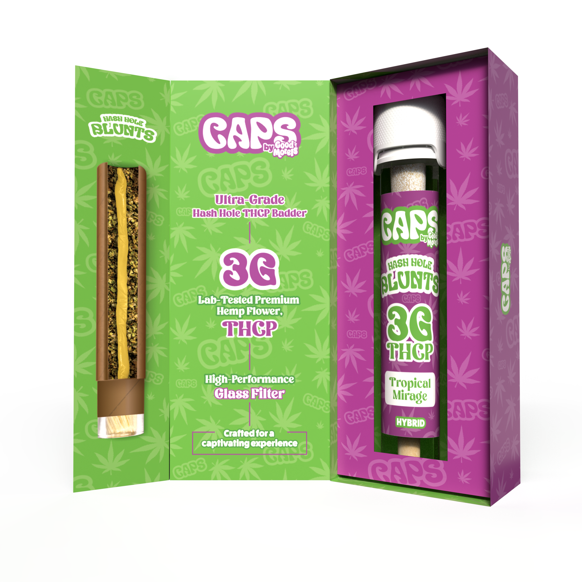 CAPS 3G THC-P HASH HOLE BLUNTS