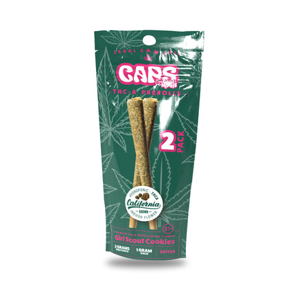 CAPS THC-A PRE ROLLS (2PC/PACK) 1 GRAM EACH