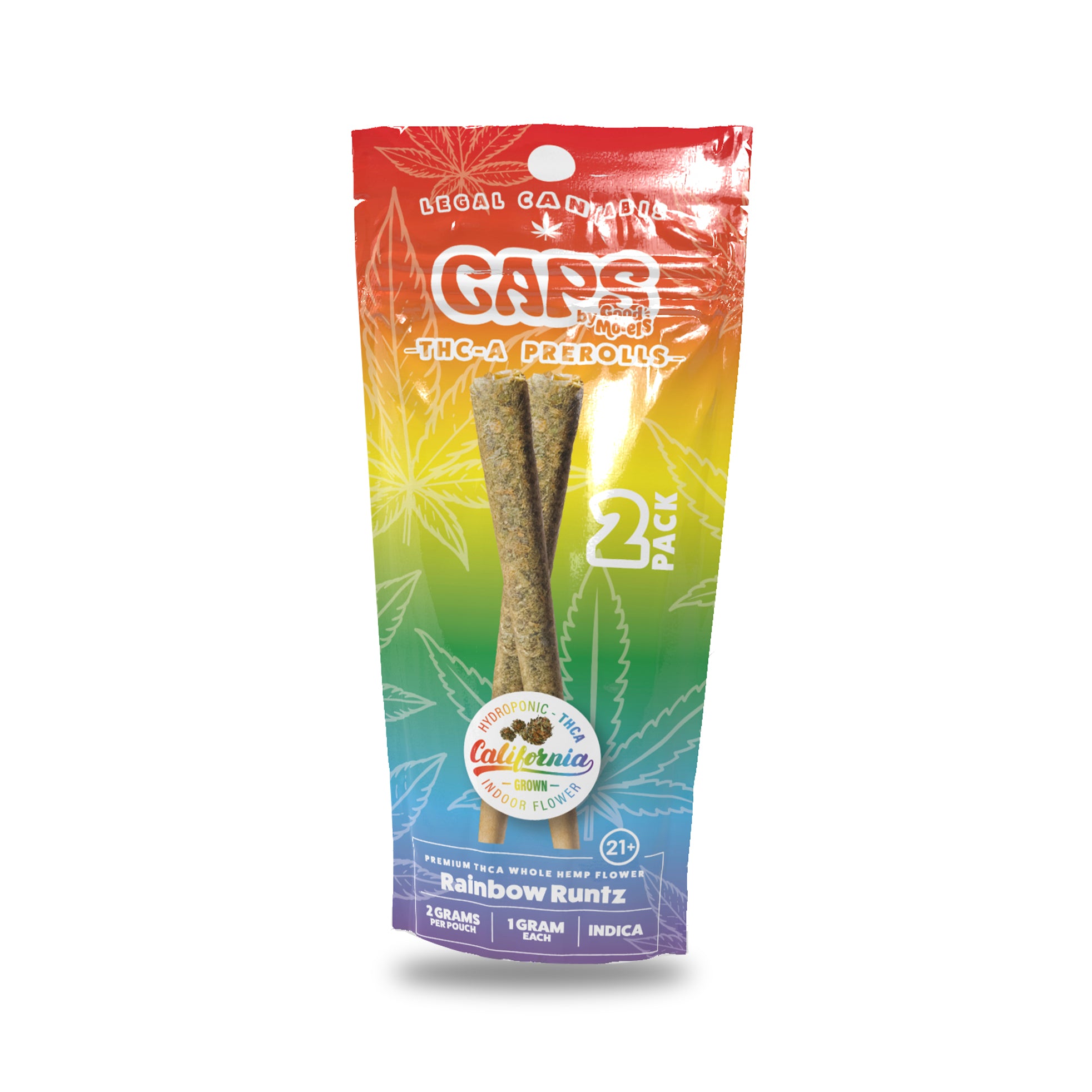 CAPS THC-A PRE ROLLS (2PC/PACK) 1 GRAM EACH