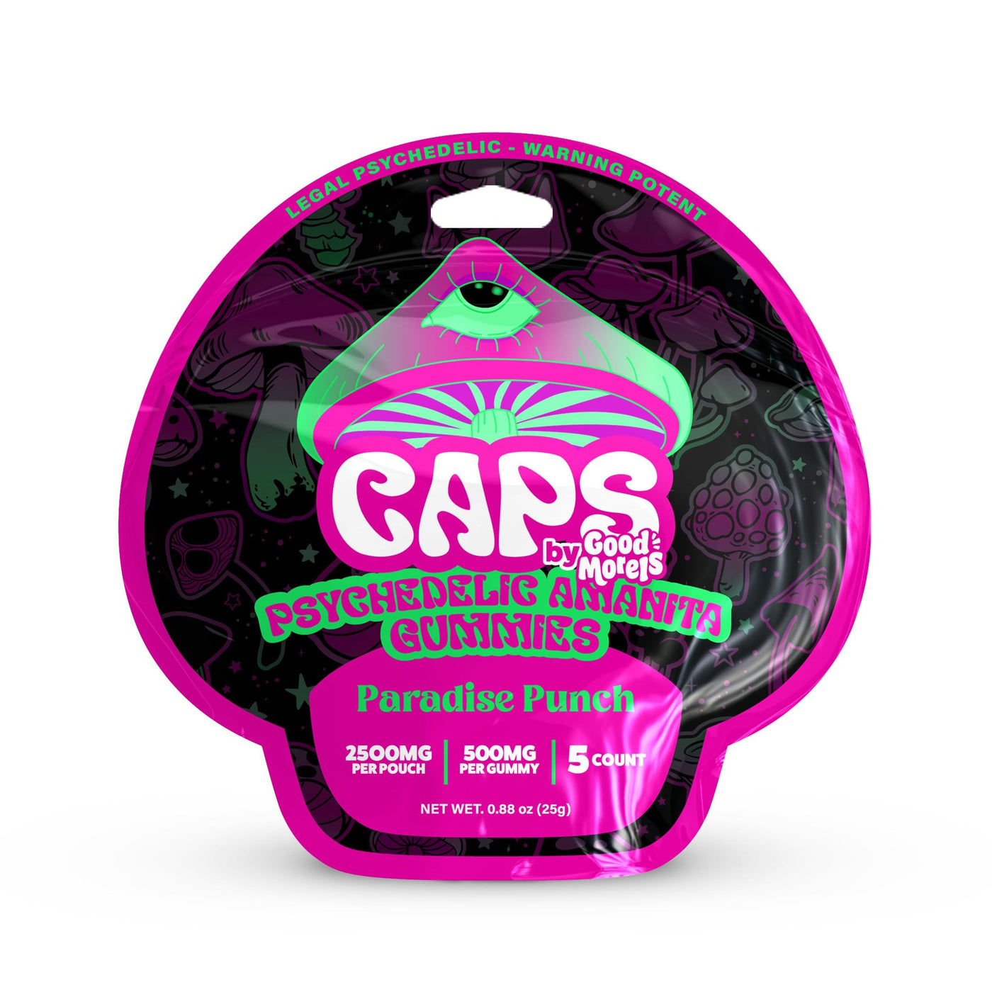 CAPS AMANITA MUSHROOM GUMMIES 5000MG BAG PARADISE PUNCH 749355086788