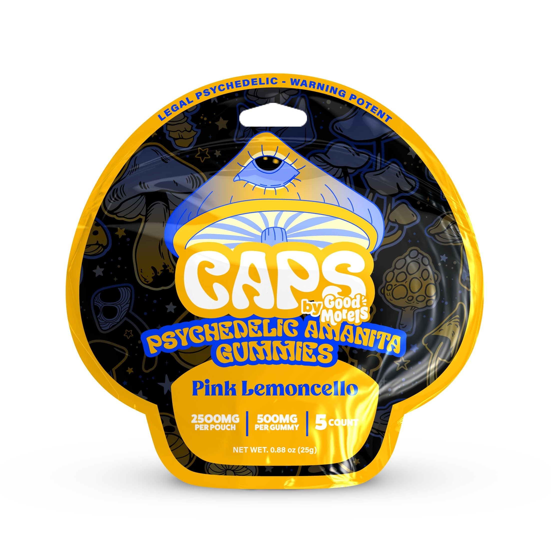 CAPS AMANITA MUSHROOM GUMMIES 5000MG BAG PINK LIMONCELLO 749355086801