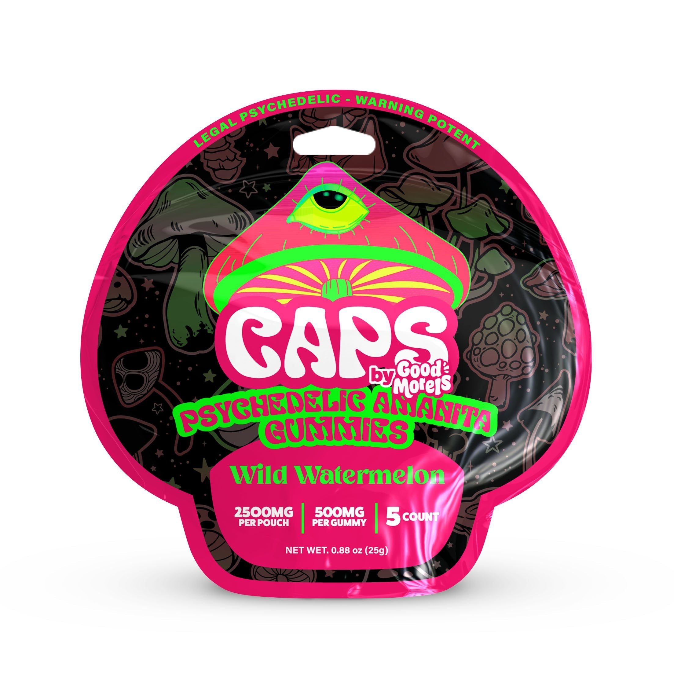 CAPS AMANITA MUSHROOM GUMMIES 5000MG BAG PLANET PINEAPPLE 749355088140