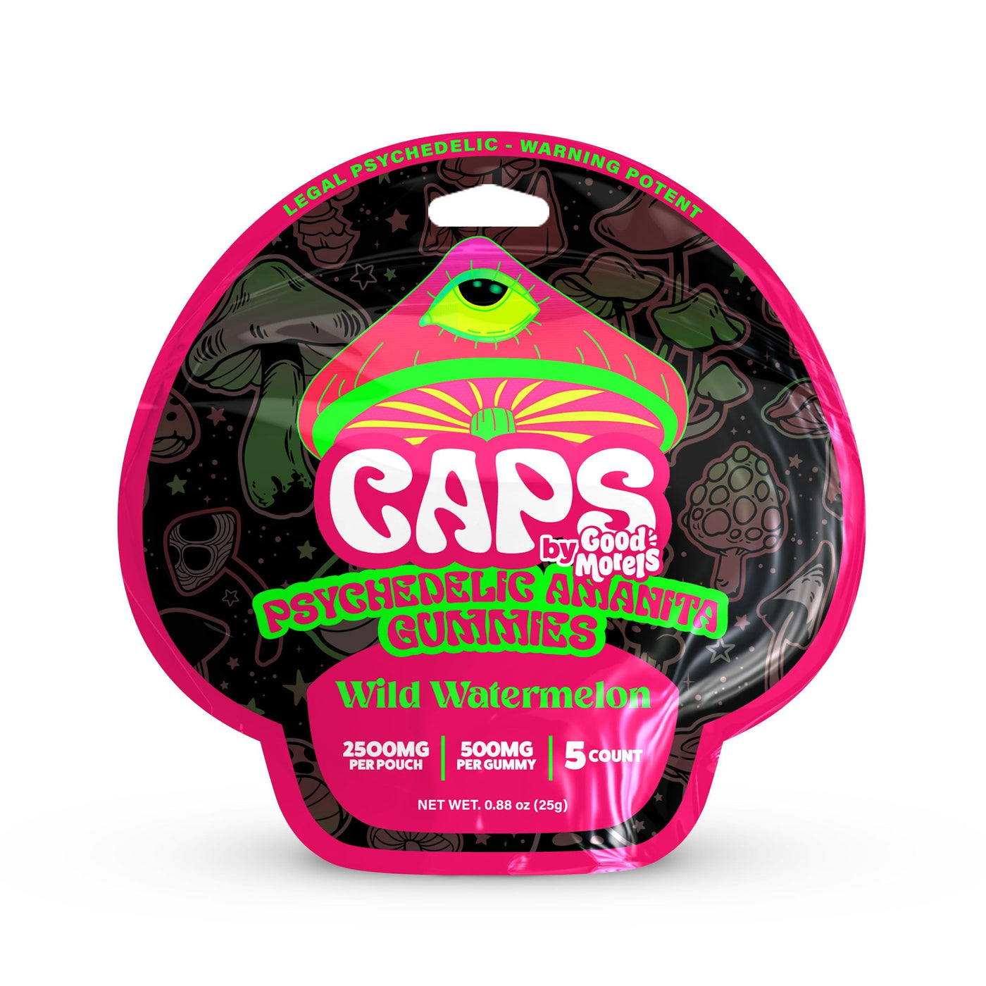 CAPS AMANITA MUSHROOM GUMMIES 5000MG BAG PLANET PINEAPPLE 749355088140