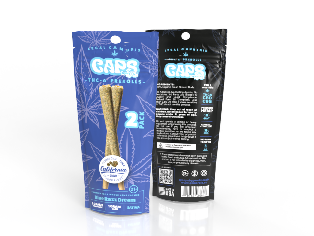CAPS THC-A PRE ROLLS (2PC/PACK) 1 GRAM EACH
