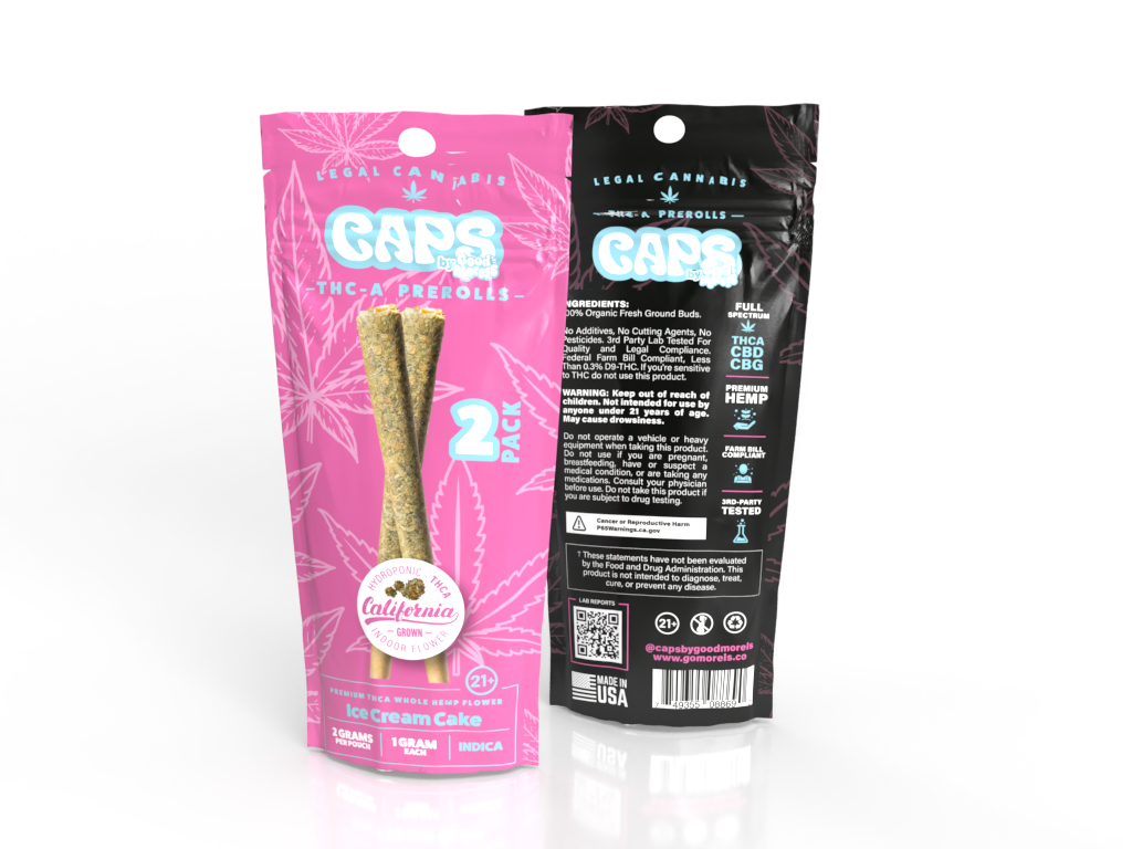 CAPS THC-A PRE ROLLS (2PC/PACK) 1 GRAM EACH