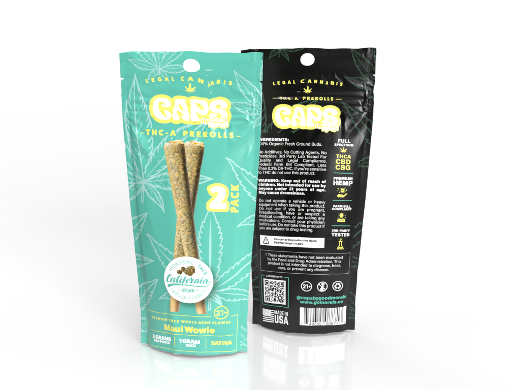 CAPS THC-A PRE ROLLS (2PC/PACK) 1 GRAM EACH