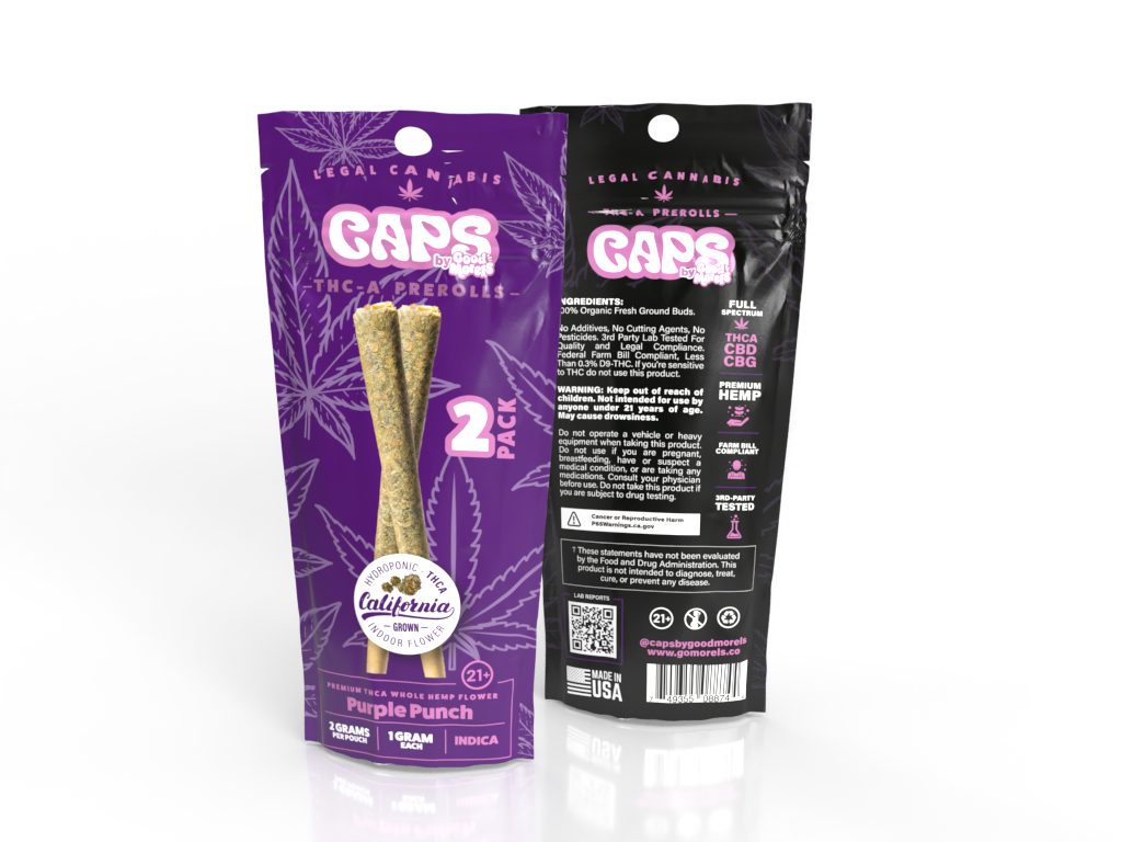 CAPS THC-A PRE ROLLS (2PC/PACK) 1 GRAM EACH