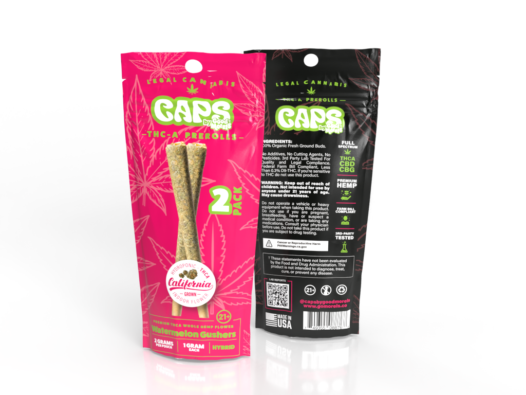 CAPS THC-A PRE ROLLS (2PC/PACK) 1 GRAM EACH