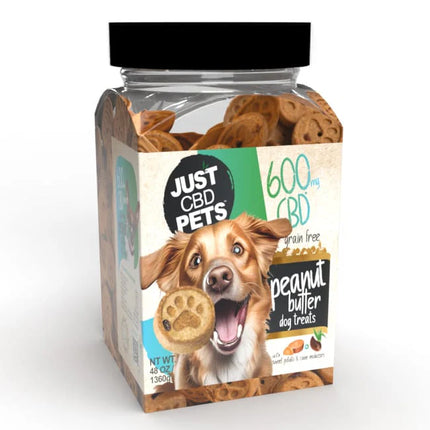 JUST CBD 600MG DOG TREATS (80CT/JAR) | PEANUT BUTTER
