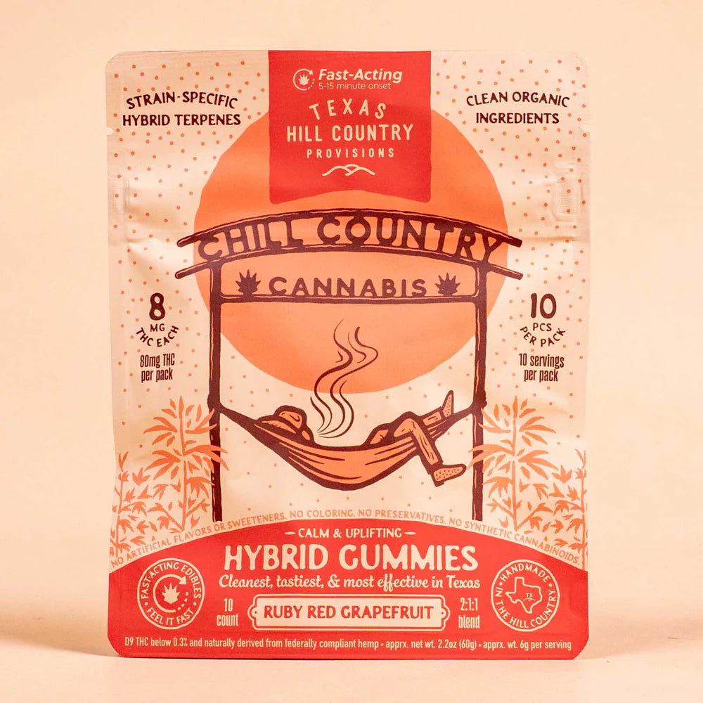 CHILL COUNTRY CANNABIS 8MG D9 THC PER GUMMY (10CT BAG)
