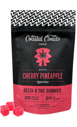 COASTAL CLOUDS HEMP DELTA-9 THC GUMMIES (10MG D9 + 10MG CBG) 200MG BAG
