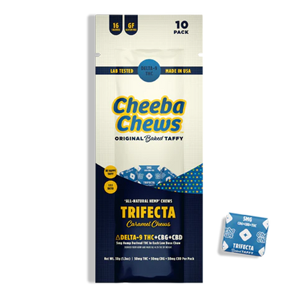 CHEEBA CHEWS DELTA-9 THC INFUSED TAFFY 100MG PER BAG (10MG PER PIECE)