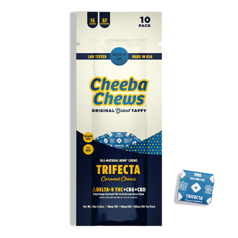 CHEEBA CHEWS DELTA-9 THC INFUSED TAFFY 100MG PER BAG (10MG PER PIECE)