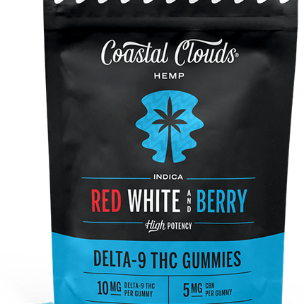 COASTAL CLOUDS HEMP DELTA-9 THC GUMMIES (10MG D9 + 10MG CBG) 200MG BAG
