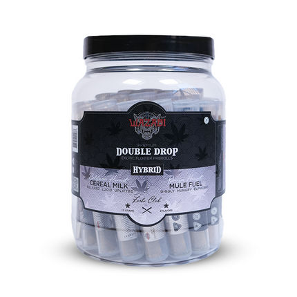 WAZABI EXOTICS DOUBLE DROP THC-A PRE-ROLLS 1.5G EACH (30CT JAR)