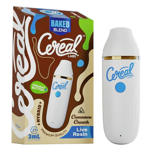 CEREAL LABS BAKED BLEND LIVE RESIN 3 GRAM DISPOSABLE CINNAMON CRUNCH (HYBRID) 713310635090