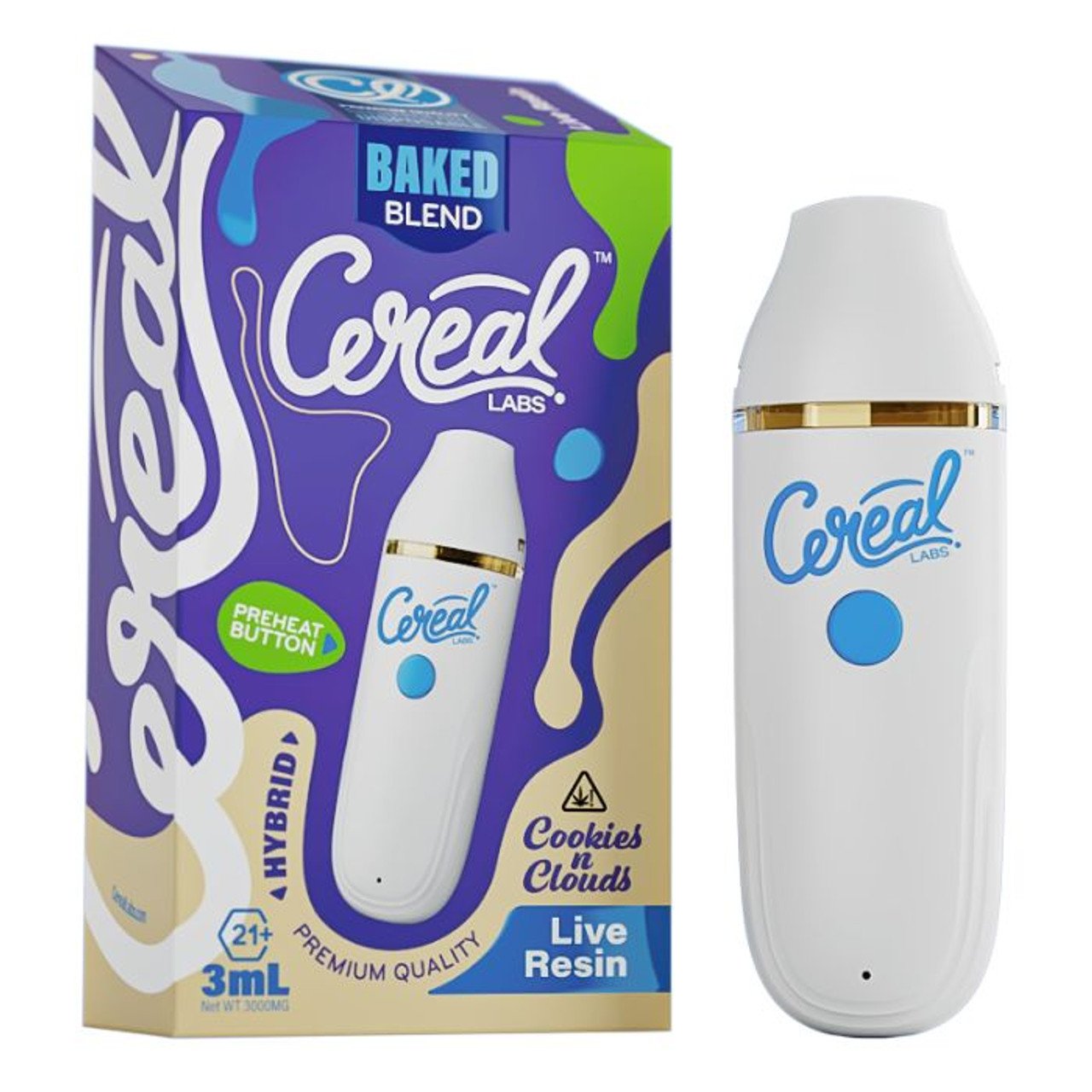 CEREAL LABS BAKED BLEND LIVE RESIN 3 GRAM DISPOSABLE Rising Wholesale Inc. CEREAL LABS BAKED BLEND LIVE RESIN 3 GRAM DISPOSABLE Rising Wholesale Inc.