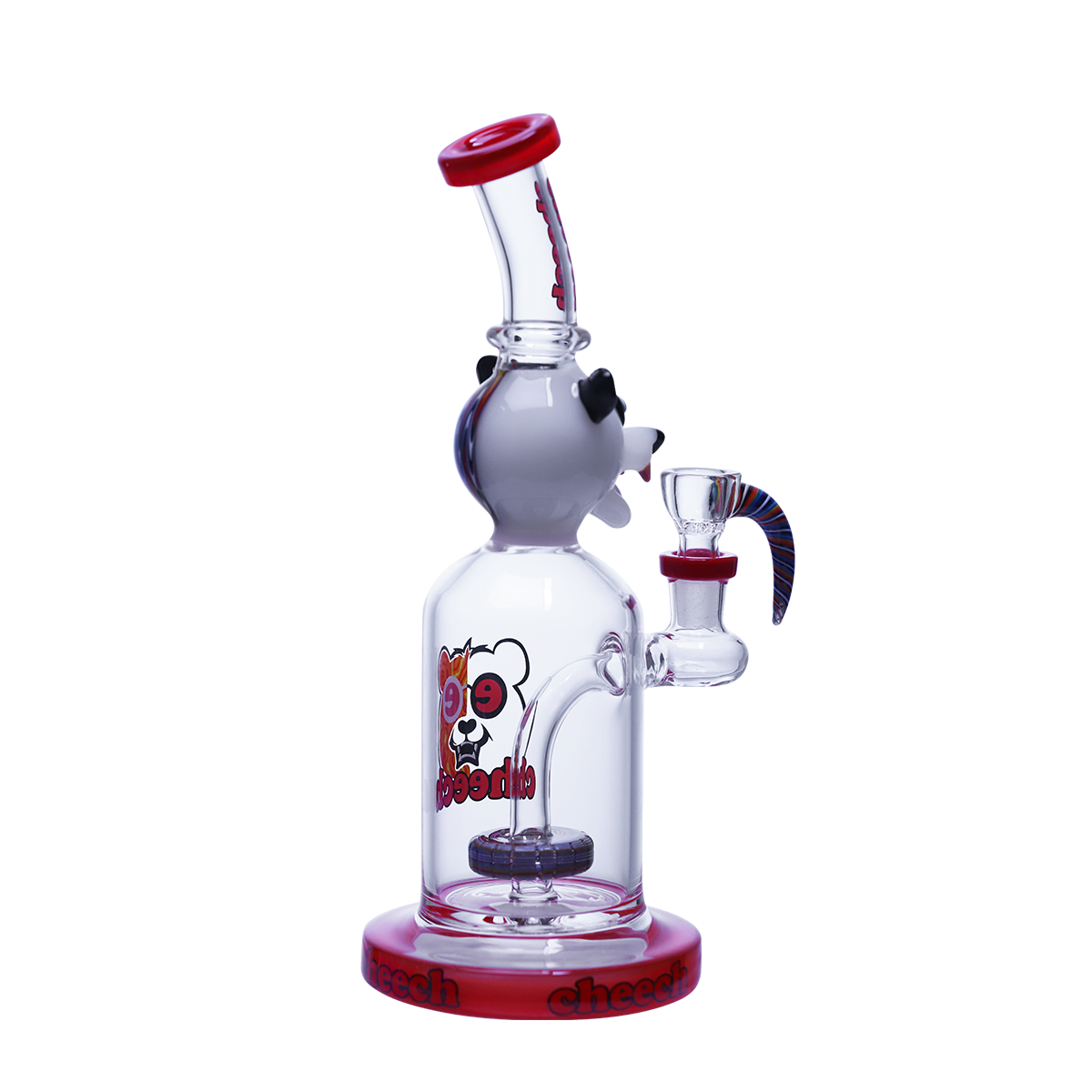 CHEECH 10in "CHEEKY TRIPPY PANDA PIECE" (CH-315) (A RED)