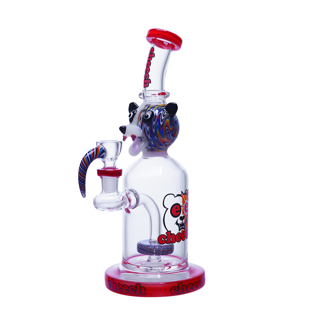 CHEECH 10in "CHEEKY TRIPPY PANDA PIECE" (CH-315) (A RED)