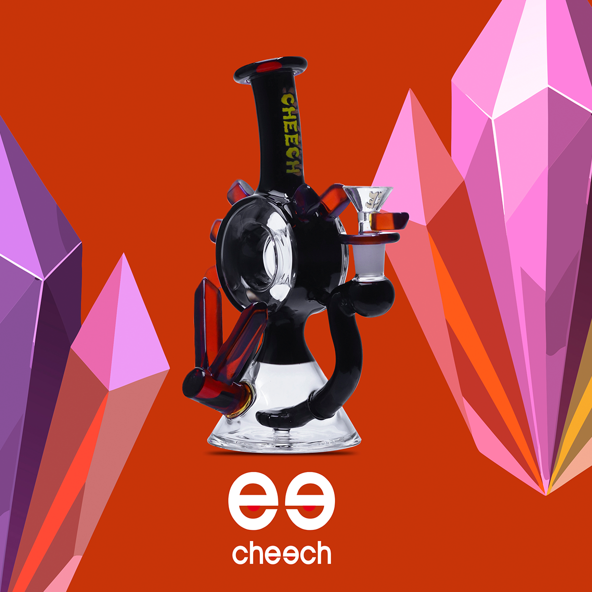 CHEECH 9in "ANGRY PORCUPINE RECYCLING YOUR SMOKE" WATERPIPE