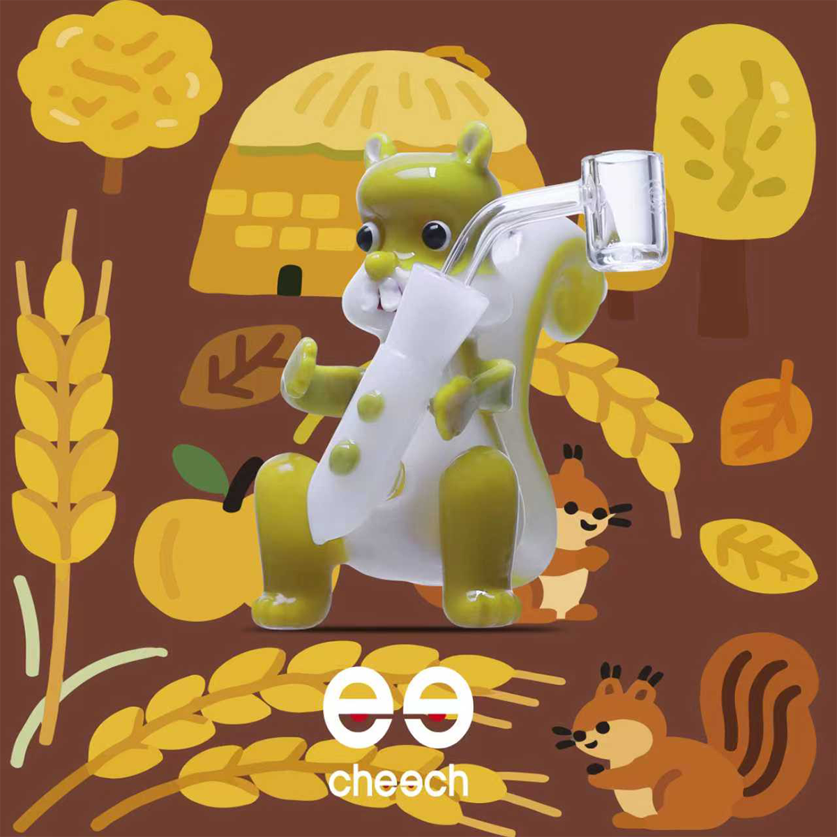 CHEECH 5in "SQUIRREL STOLE YOUR LAST DAB" WATERPIPE | (CH-370)