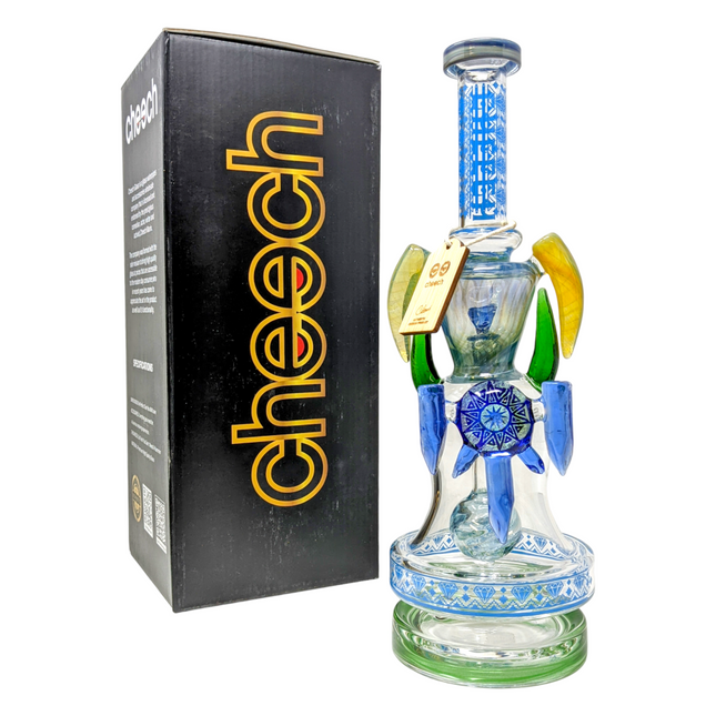 CHEECH GLASS 12.5 CRYSTAL & SPIKE PENDANT BALL PERC WATER PIPE (CHE-238)