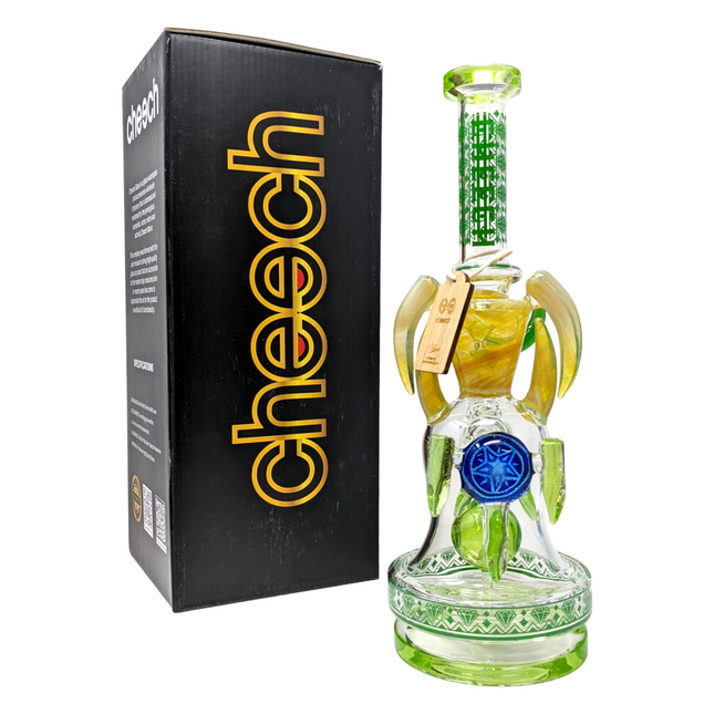 CHEECH GLASS 12.5 CRYSTAL & SPIKE PENDANT BALL PERC WATER PIPE (CHE-238)
