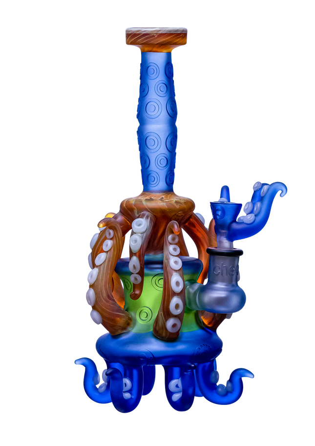 CHEECH GLASS 13" WATER PIPE "YOU CAN NEVER HAVE TOO MANY TENTACLES"