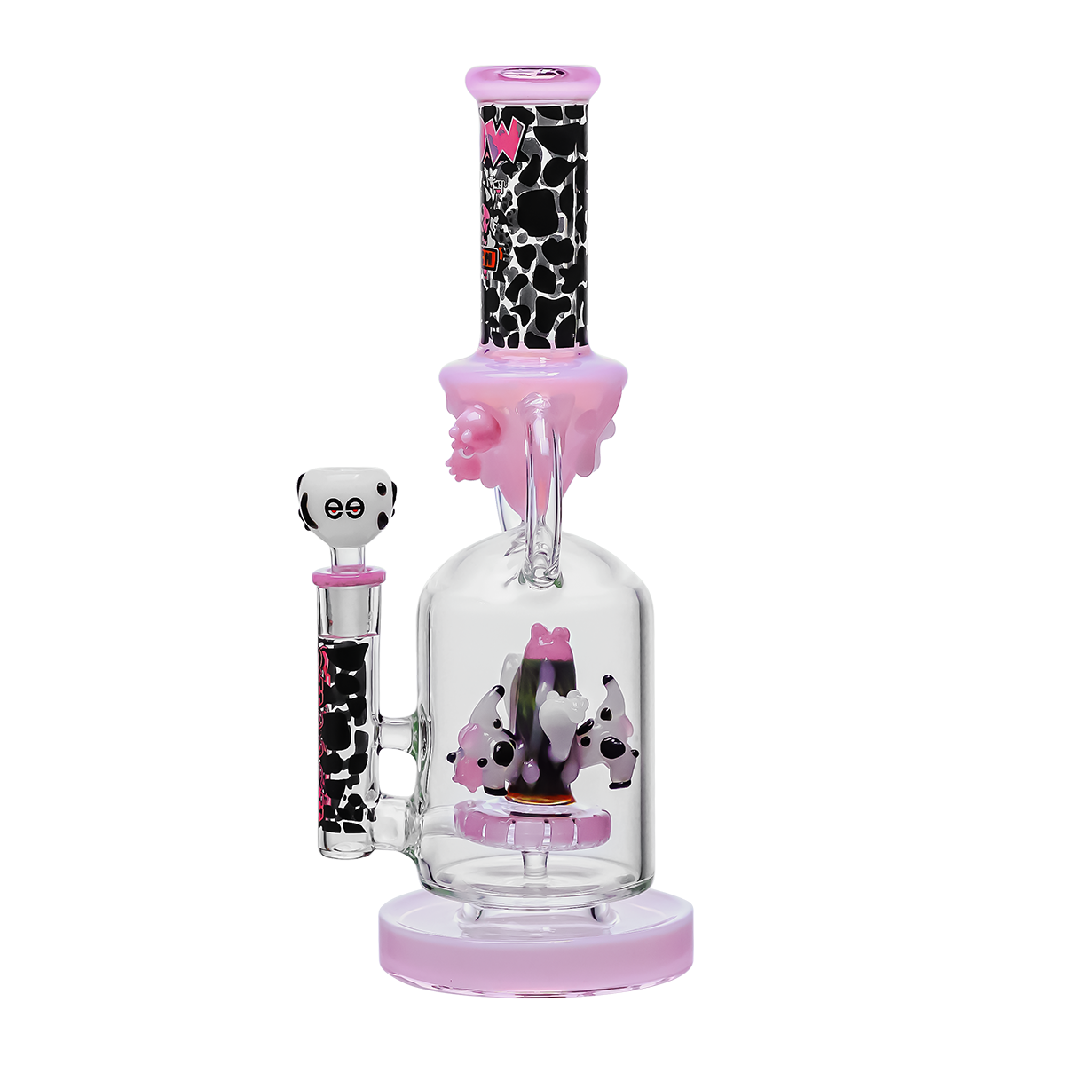 CHEECH GLASS 12in "Moo juice for grown-ups" WATER PIPE (CHE-367)