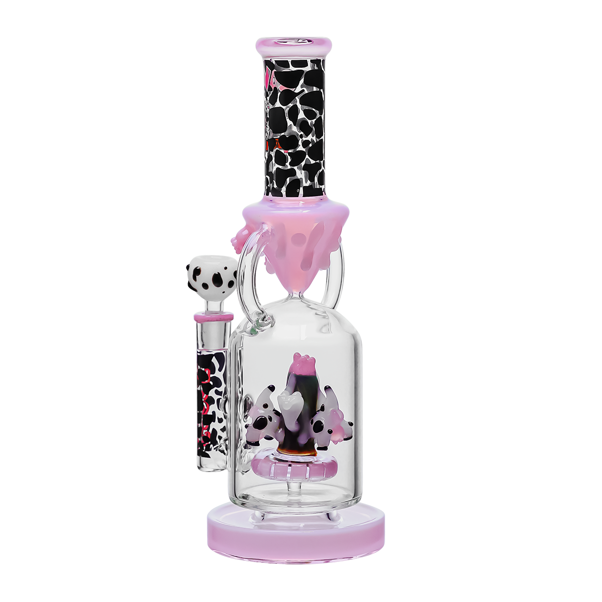 CHEECH GLASS 12in "Moo juice for grown-ups" WATER PIPE (CHE-367)