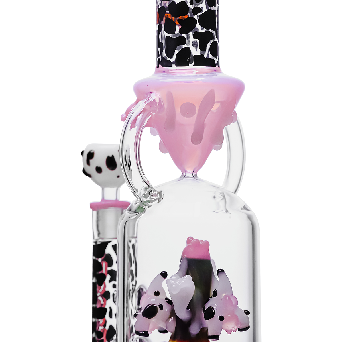 CHEECH GLASS 12in "Moo juice for grown-ups" WATER PIPE (CHE-367)