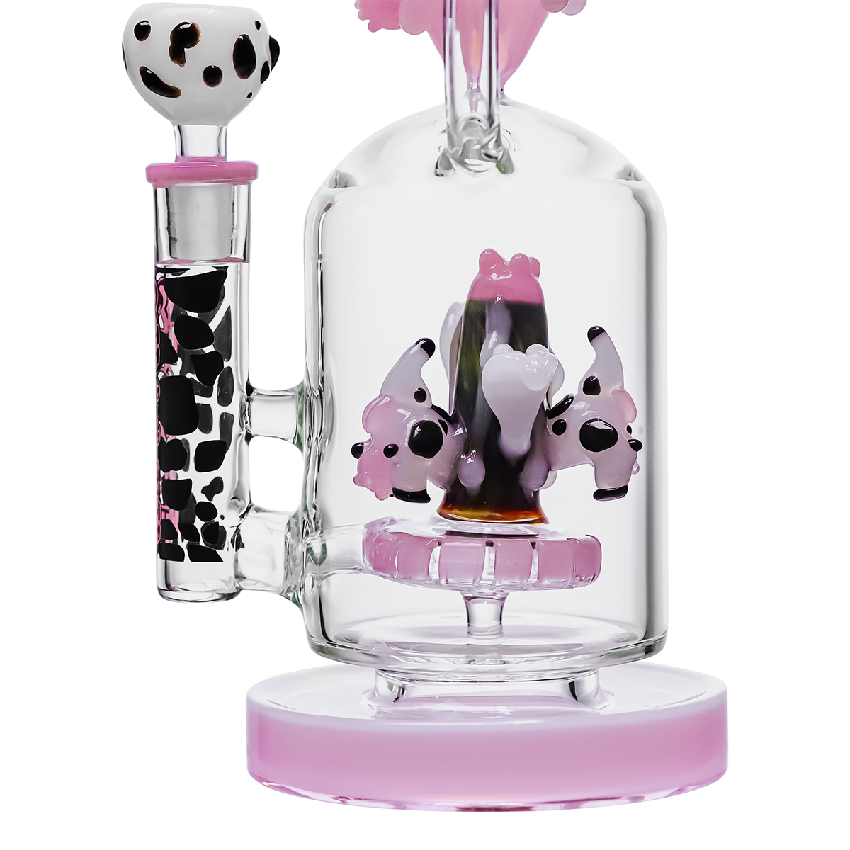 CHEECH GLASS 12in "Moo juice for grown-ups" WATER PIPE (CHE-367)