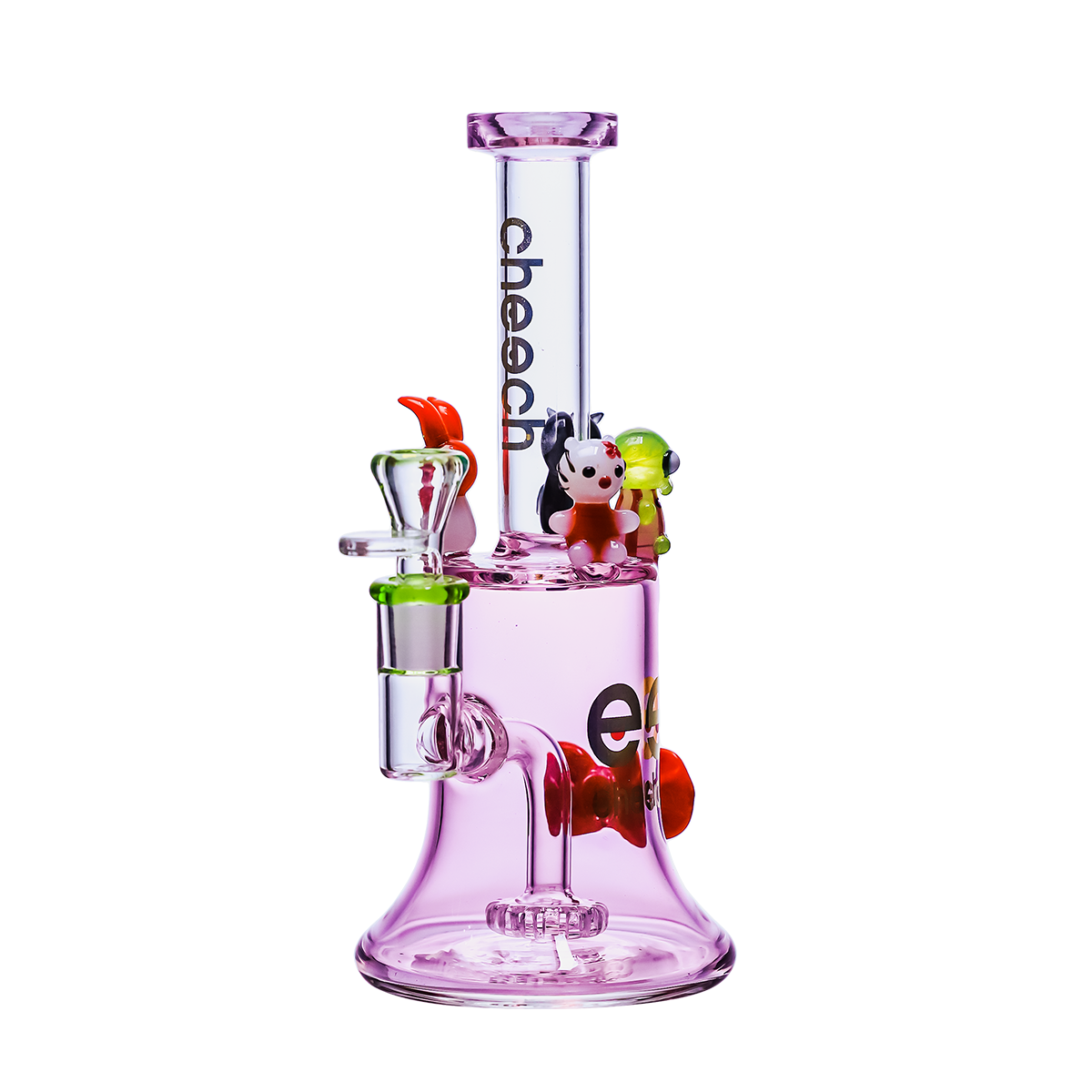 CHEECH GLASS 9in "Picnic Pals" WATER PIPE (CHE-377)