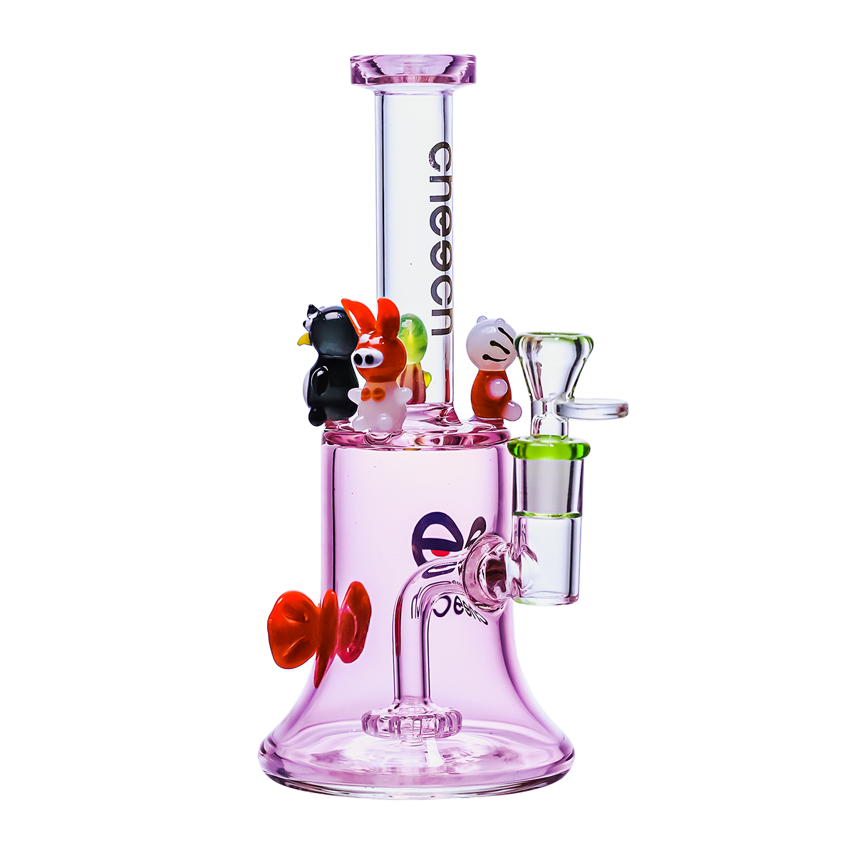 CHEECH GLASS 9in "Picnic Pals" WATER PIPE (CHE-377)