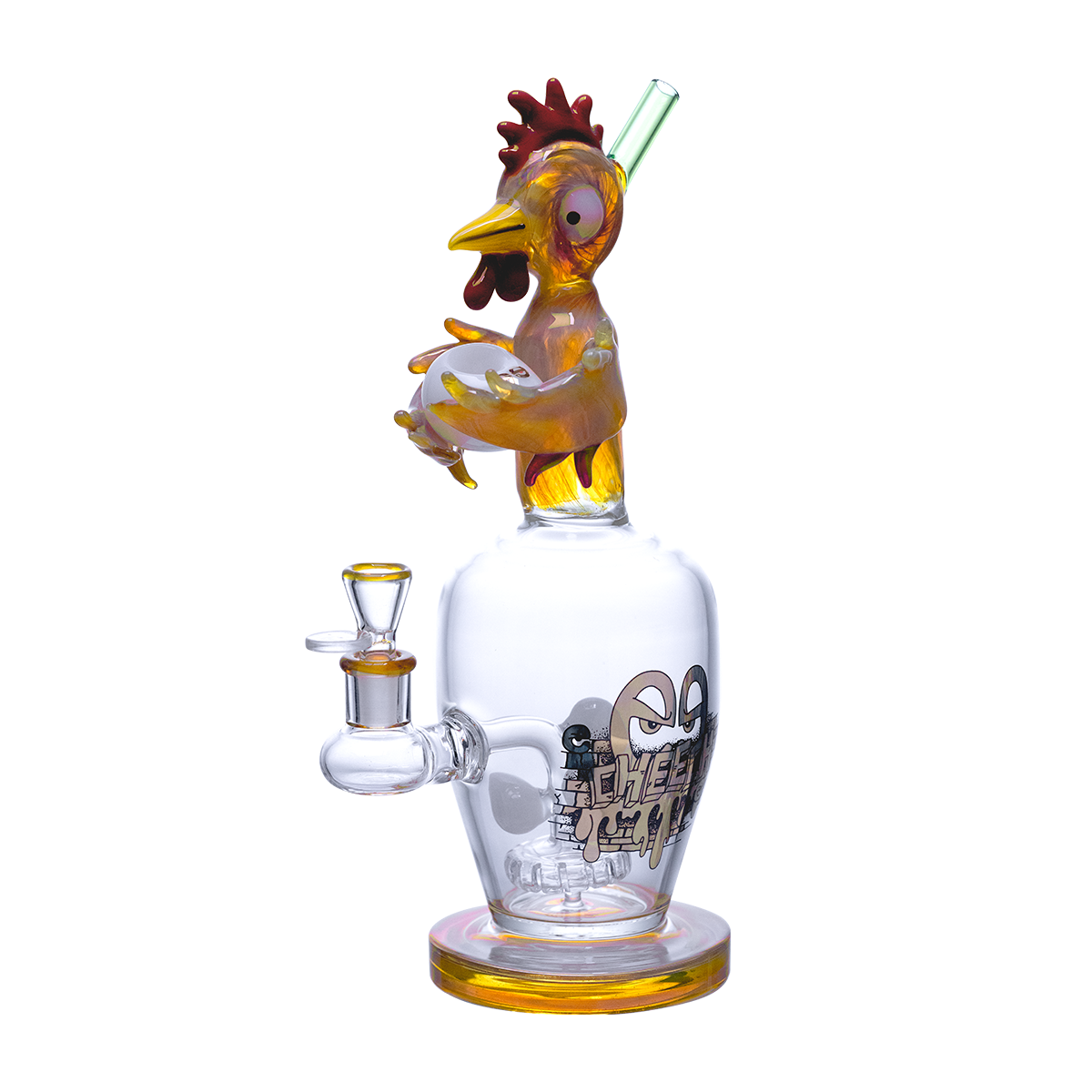 CHEECH 14in "WHAT CAME FIRST THE CHICKEN OR THE EGG" WATER PIPE (CHE-389)