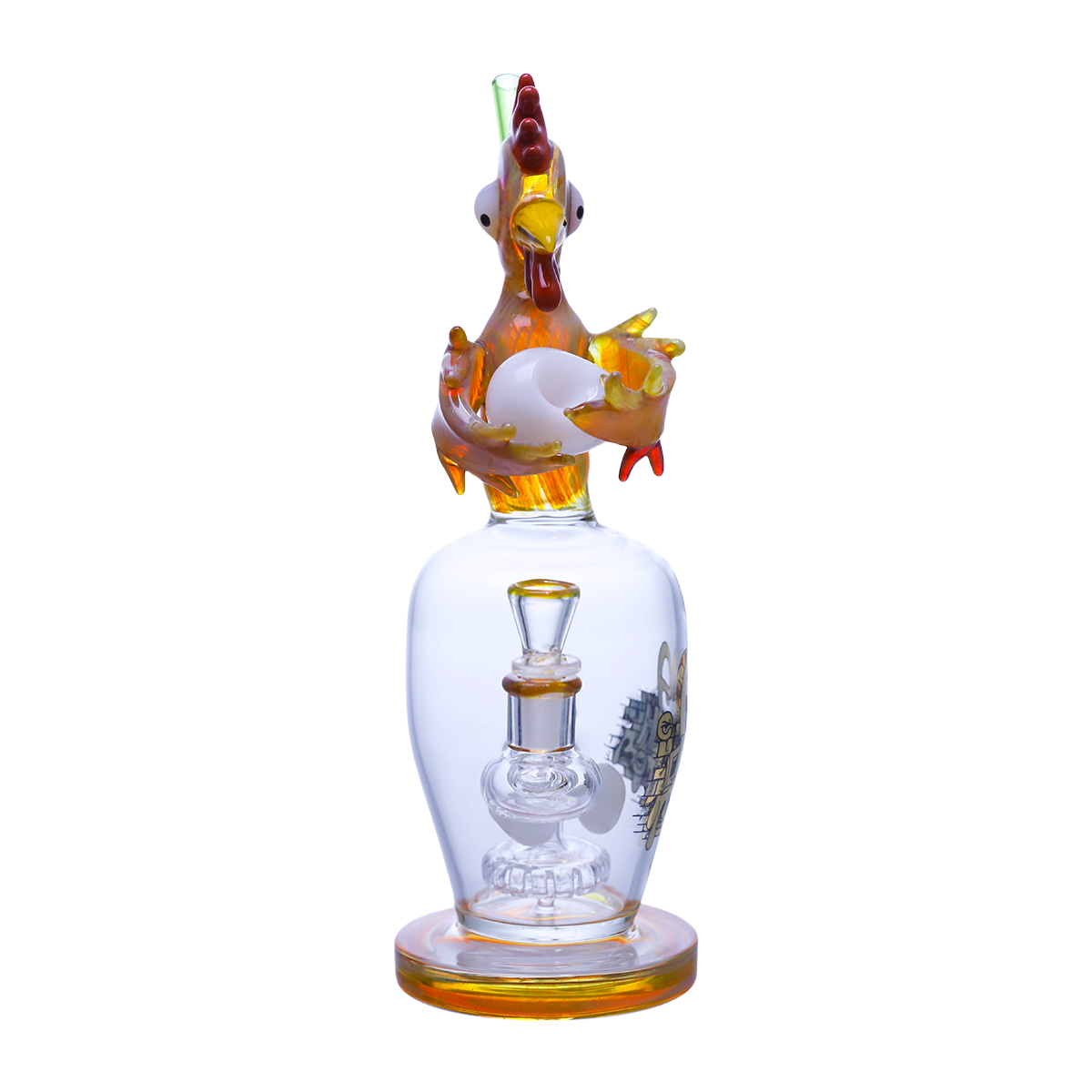 CHEECH 14in "WHAT CAME FIRST THE CHICKEN OR THE EGG" WATER PIPE (CHE-389)