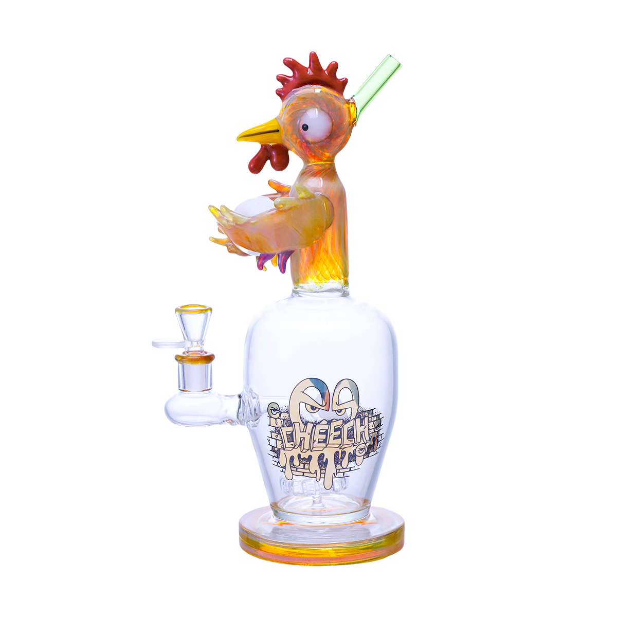 CHEECH 14in "WHAT CAME FIRST THE CHICKEN OR THE EGG" WATER PIPE (CHE-389)