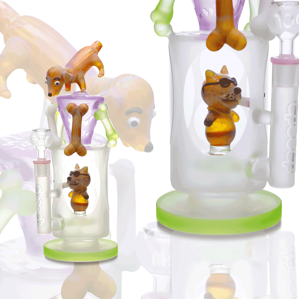 CHEECH 12.5in "DOGGO GUARDING THE GLASS BONES" WATERPIPE | CHE-393