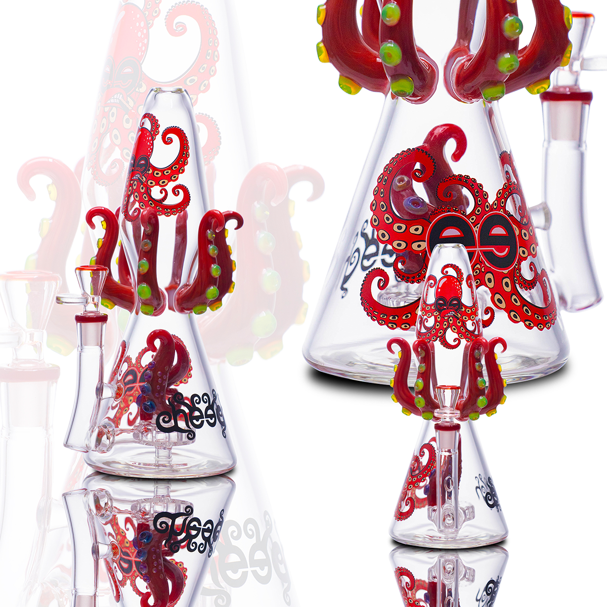 CHEECH 11in "SMOKES DREAMS, NOT JUST FLOWERS" WATERPIPE (CHE-401R)
